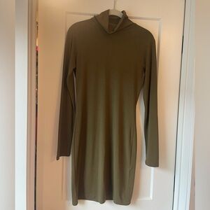 Forever 21 Olive Green Turtleneck Dress